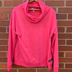 Simply Southern pink cowl neck sweatshirt- M